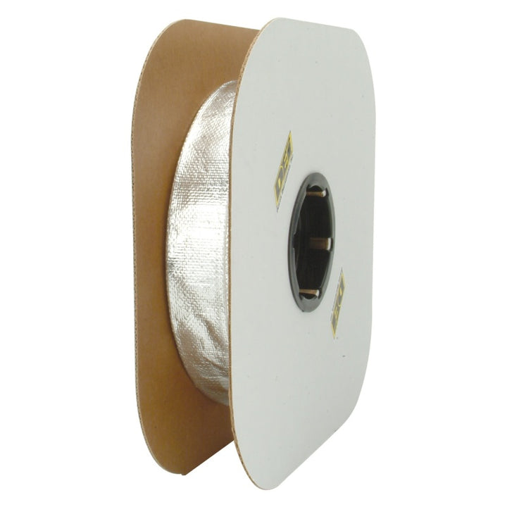 DEI Heat Sheath 1in x 3ft - Aluminized Sleeving - Sewn Edge - Bull Strap