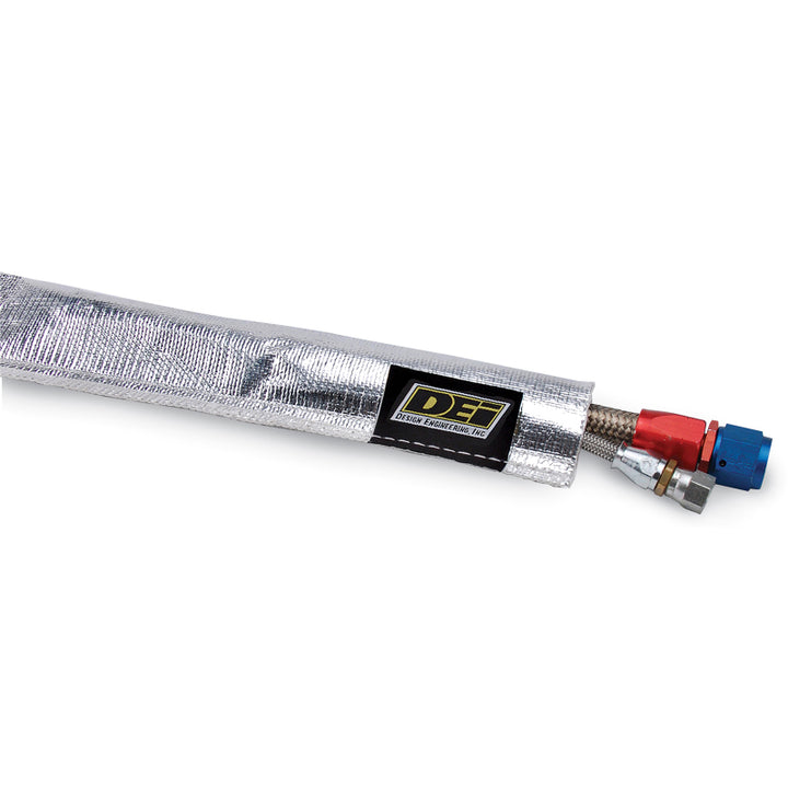 DEI Heat Sheath 1in x 3ft - Aluminized Sleeving - Sewn Edge - Bull Strap