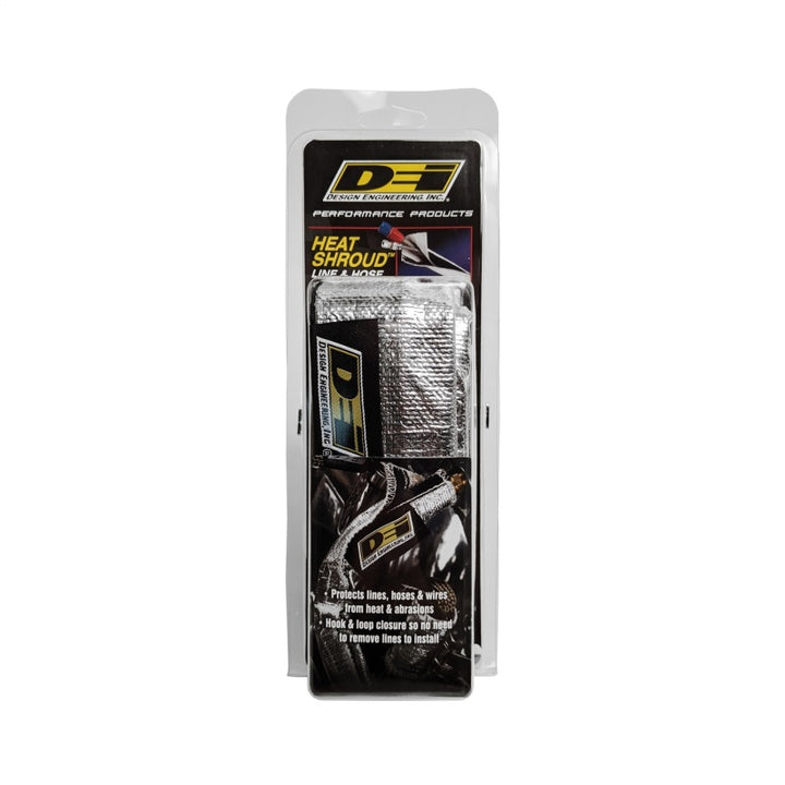 DEI Heat Shroud 2-1/2in x 3ft - Aluminized Sleeving-Hook and Loop Edge - Bull Strap