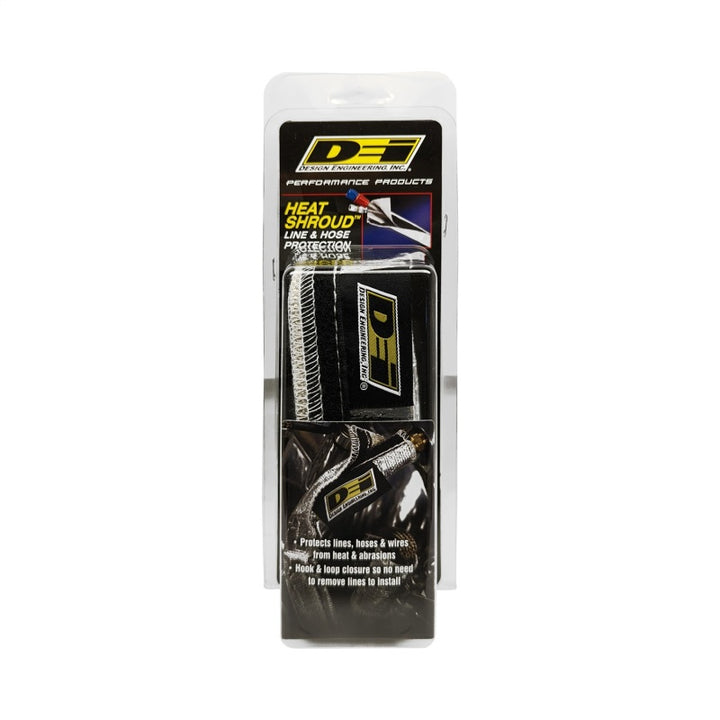DEI Heat Shroud 3/4in I.D. x 3ft - Aluminized Sleeving - Hook and Loop Edge - Bull Strap