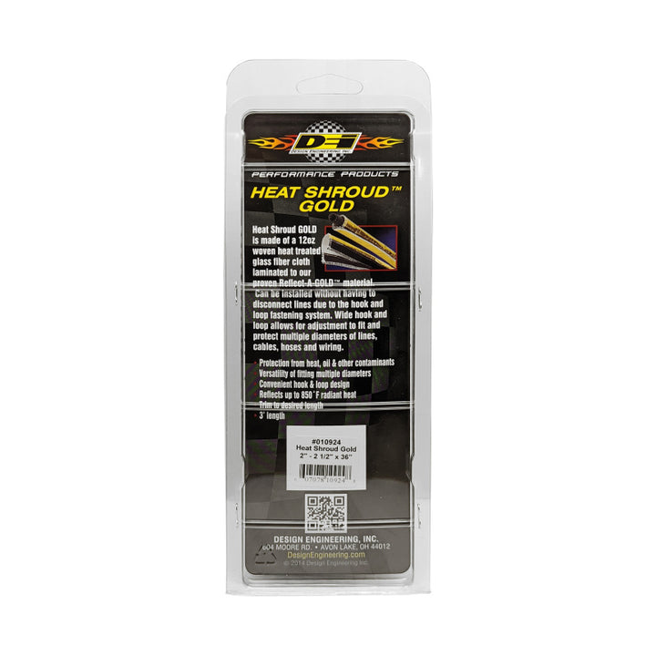 DEI Heat Shroud Gold 2in to 2.5in x 36in - Bull Strap