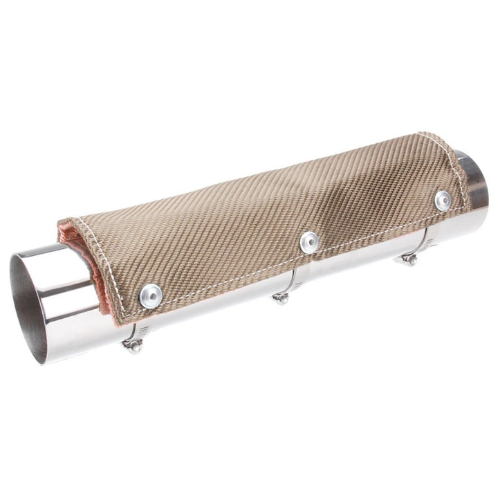 DEI Pipe Shield w/Stainless Steel Clamps - 6in x 24in - Titanium - Bull Strap