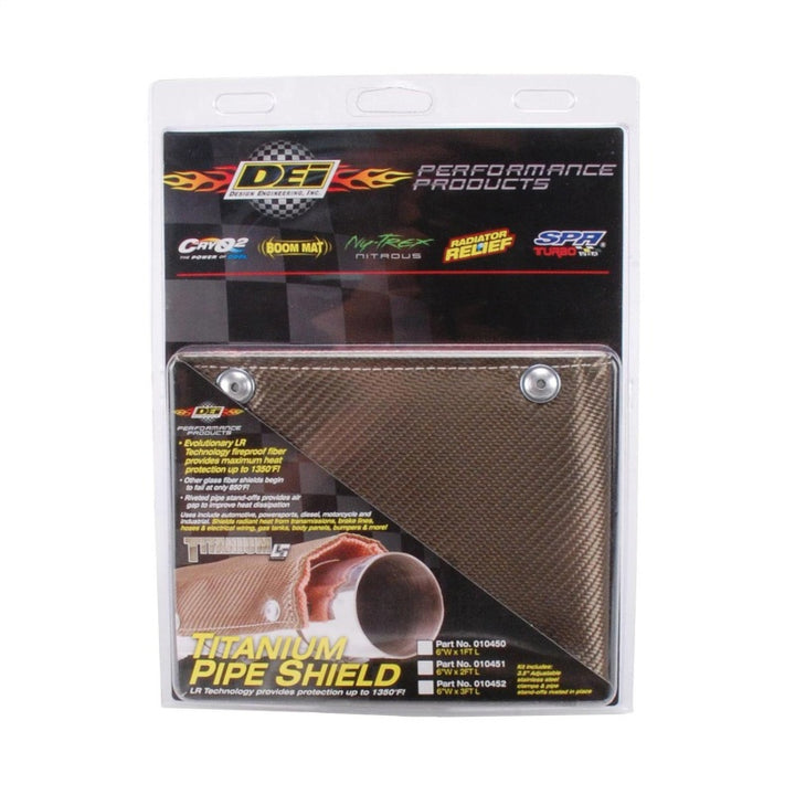 DEI Pipe Shield w/Stainless Steel Clamps - 6in x 24in - Titanium - Bull Strap