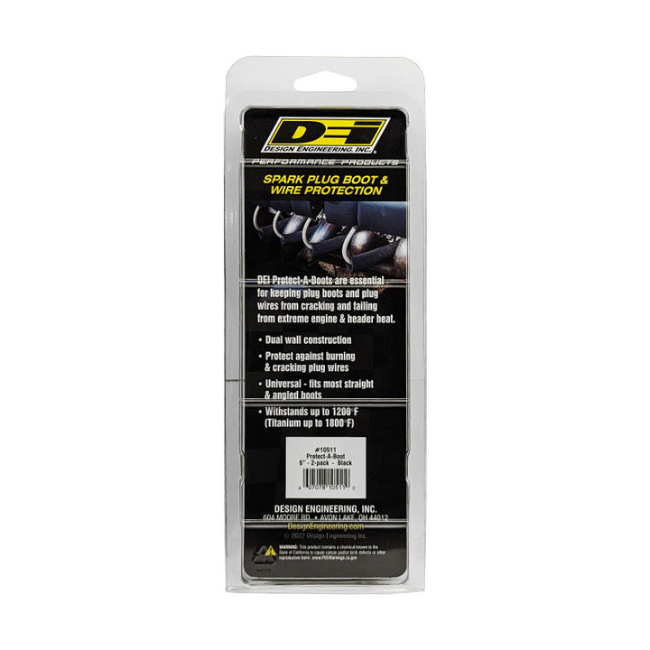 DEI Protect-A-Boot - 6in - 2-pack - Black - Bull Strap