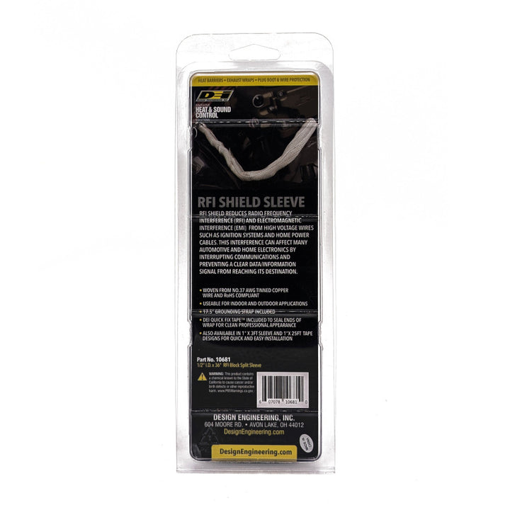 DEI RFI Shield Split Sleeve - 1/2in x 3ft - Bull Strap