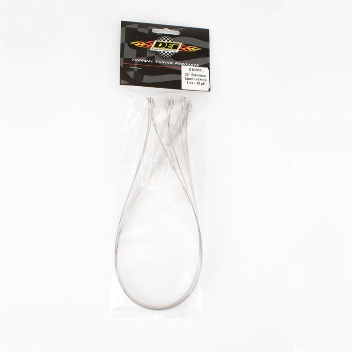 DEI Stainless Steel Locking Tie 20in - 10 per pack - Bull Strap