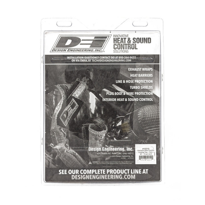 DEI Stainless Steel Positive Locking Tie 1/4in (7mm) x 20in - 10 per pack - Bull Strap