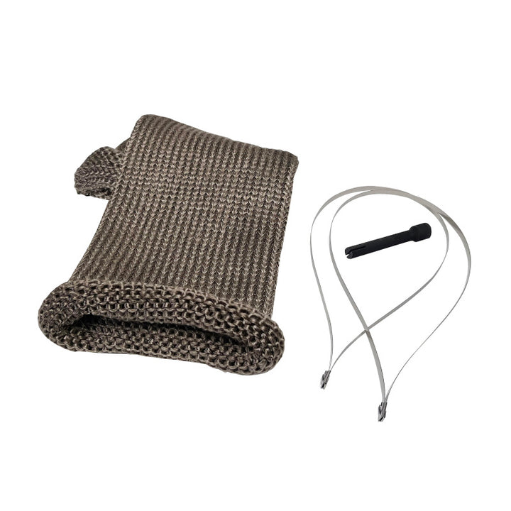 DEI Titanium 4in Knit Exhaust Sleeve - 12in - Bull Strap