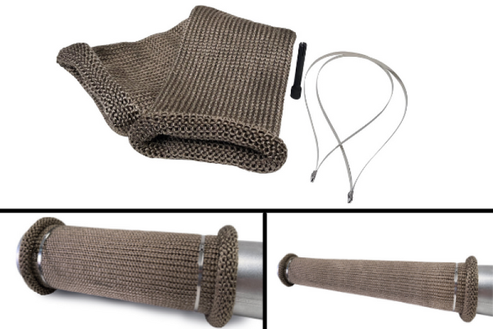 DEI Titanium 4in Knit Exhaust Sleeve - 24in - Bull Strap