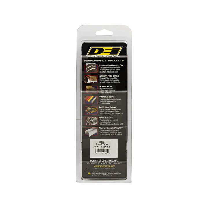 DEI Versa-Shield /Starter Shield 5-1/4in w x 16-1/2in l - Universal (Mini) Heat Shield - Bull Strap