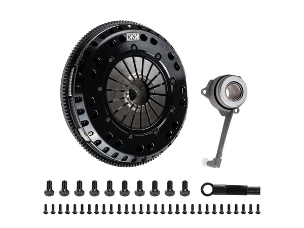 DKM Clutch 2.0 VW/Audi A3 TSI 8 Bolt Motor MS Twin Disc Clutch w/Steel Flywheel (660 ft/lbs Torque) - Bull Strap