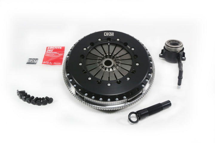 DKM Clutch 2.0 VW/Audi A3 TSI 8 Bolt Motor MS Twin Disc Clutch w/Steel Flywheel (660 ft/lbs Torque) - Bull Strap