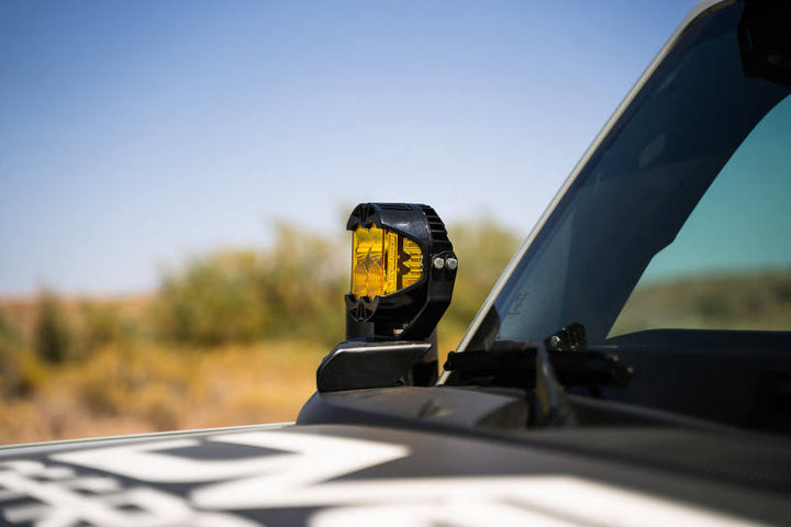 DV8 21-22 Ford Bronco A-Pillar Pod Light Mounts - Bull Strap
