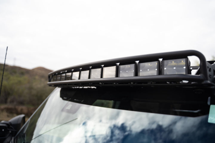 DV8 21+ Ford Bronco Curved Light Bracket for 12 3in. Pod Lights - Bull Strap