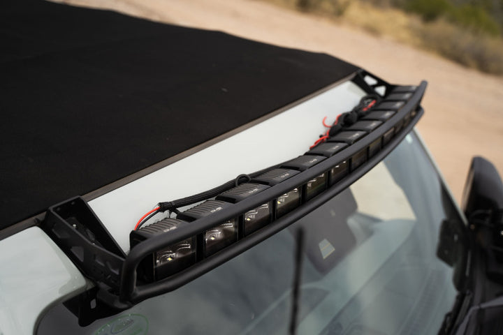 DV8 21+ Ford Bronco Curved Light Bracket for 12 3in. Pod Lights - Bull Strap