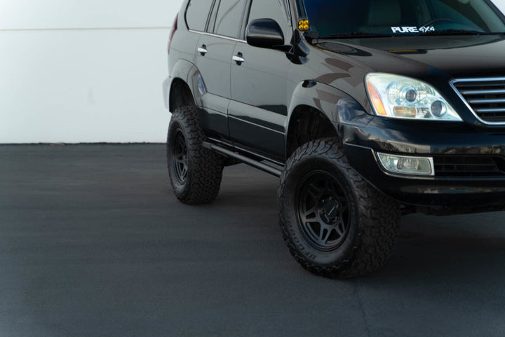 DV8 Offroad 03-09 Lexus GX 470 FS-15 Rock Sliders - Bull Strap