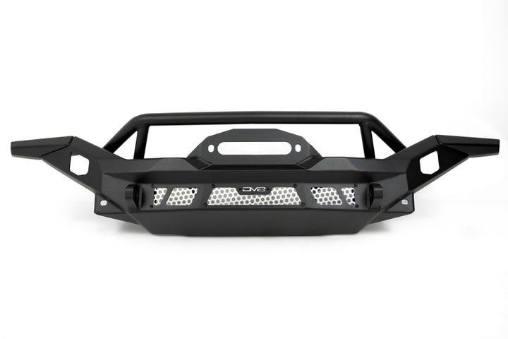 DV8 Offroad 07-18 Jeep Wrangler JK / 18-23 Wrangler JL / 20-23 Gladiator JT MTO Series Front Bumper - Bull Strap