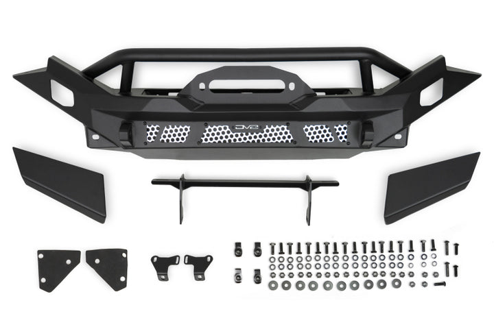 DV8 Offroad 07-18 Jeep Wrangler JK / 18-23 Wrangler JL / 20-23 Gladiator JT MTO Series Front Bumper - Bull Strap