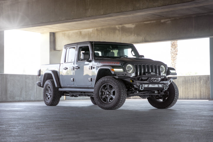 DV8 Offroad 07-18 Jeep Wrangler JK / 18-23 Wrangler JL / 20-23 Gladiator JT MTO Series Front Bumper - Bull Strap