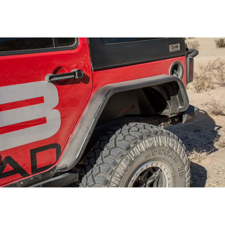 DV8 Offroad 07-18 Jeep Wrangler JK Front & Rear Flat Tube Fenders - Bull Strap