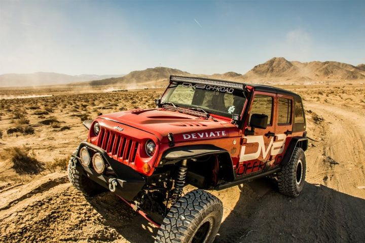 DV8 Offroad 07-18 Jeep Wrangler JK Front & Rear Flat Tube Fenders - Bull Strap