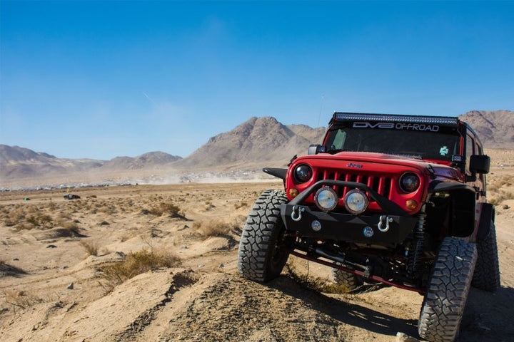 DV8 Offroad 07-18 Jeep Wrangler JK Front & Rear Flat Tube Fenders - Bull Strap