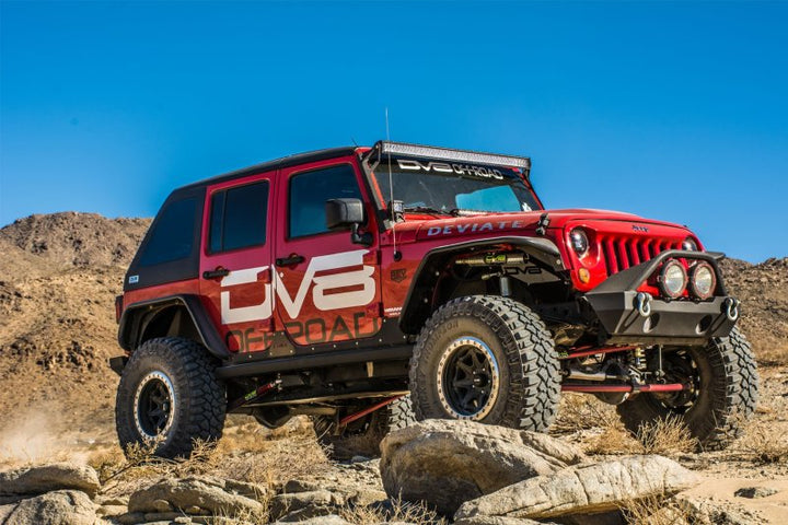 DV8 Offroad 07-18 Jeep Wrangler JK Front & Rear Flat Tube Fenders - Bull Strap