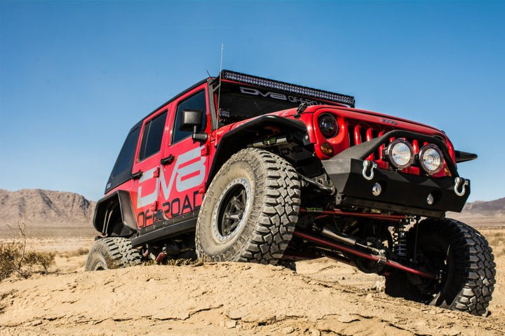 DV8 Offroad 07-18 Jeep Wrangler JK Front & Rear Flat Tube Fenders - Bull Strap