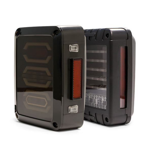 DV8 Offroad 07-18 Jeep Wrangler JK Horizontal LED Tail Light - Bull Strap