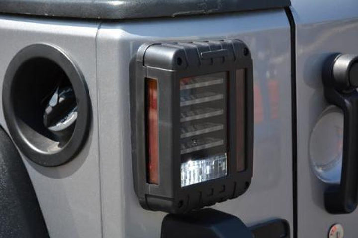 DV8 Offroad 07-18 Jeep Wrangler JK Horizontal LED Tail Light - Bull Strap