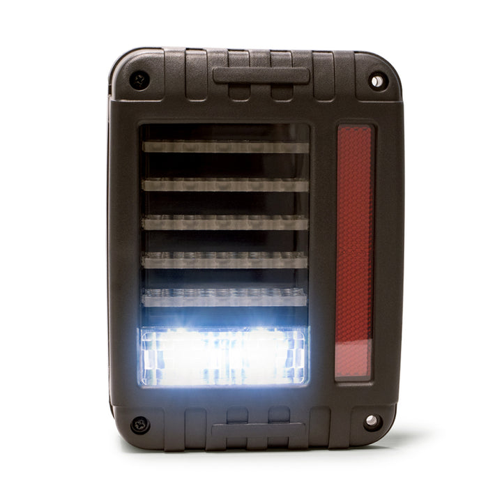 DV8 Offroad 07-18 Jeep Wrangler JK Horizontal LED Tail Light - Bull Strap