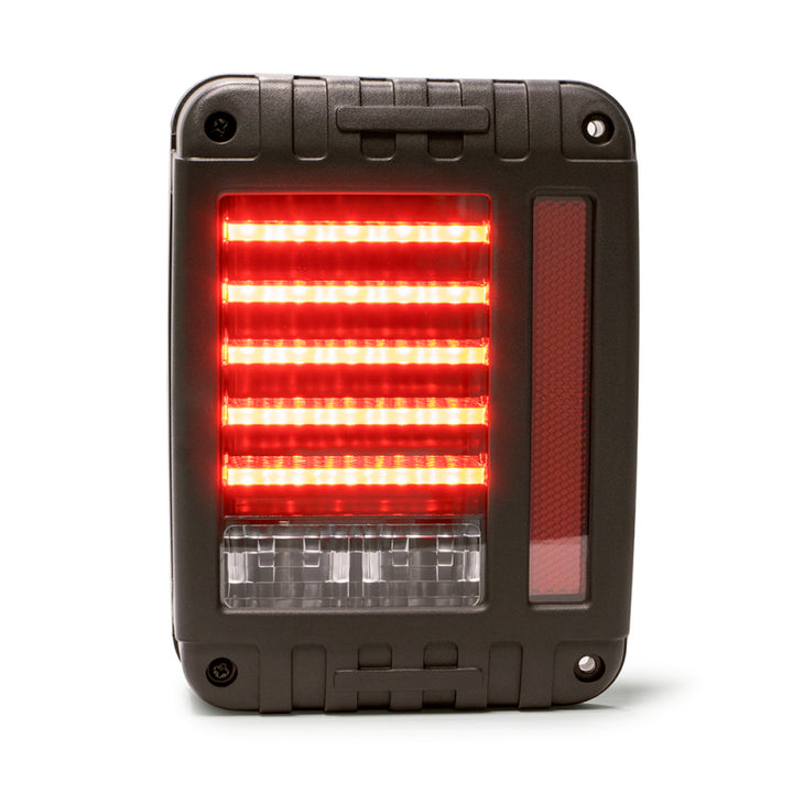 DV8 Offroad 07-18 Jeep Wrangler JK Horizontal LED Tail Light - Bull Strap