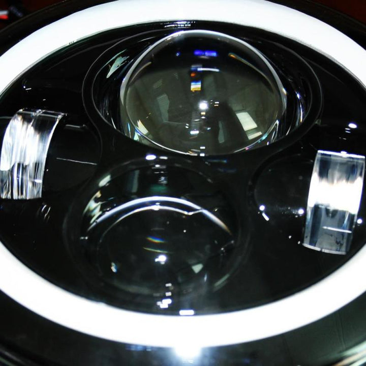 DV8 Offroad 07-18 Jeep Wrangler JK LED Projector Headlights - Bull Strap