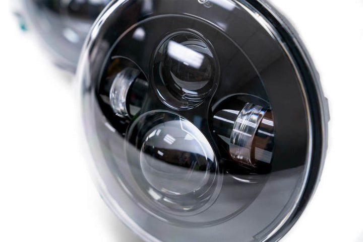 DV8 Offroad 07-18 Jeep Wrangler JK LED Projector Headlights - Bull Strap