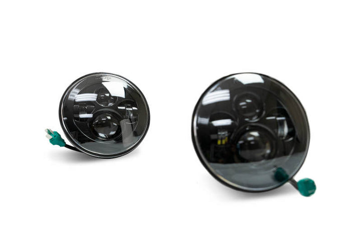 DV8 Offroad 07-18 Jeep Wrangler JK LED Projector Headlights - Bull Strap