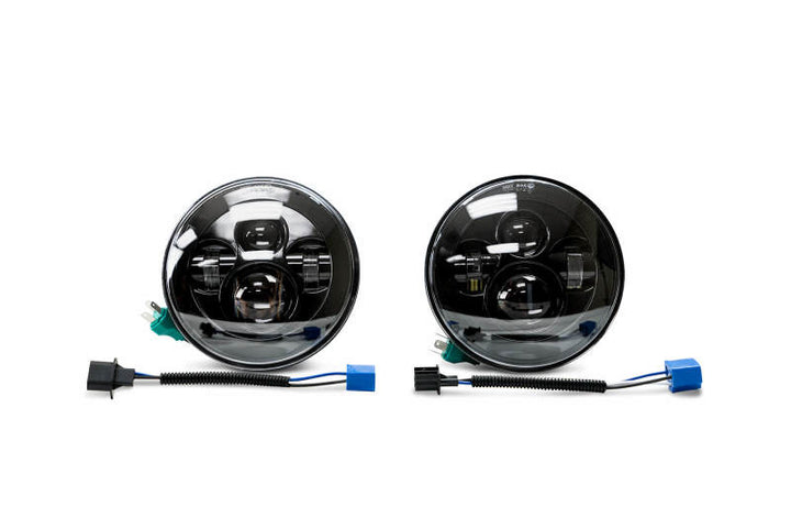 DV8 Offroad 07-18 Jeep Wrangler JK LED Projector Headlights - Bull Strap