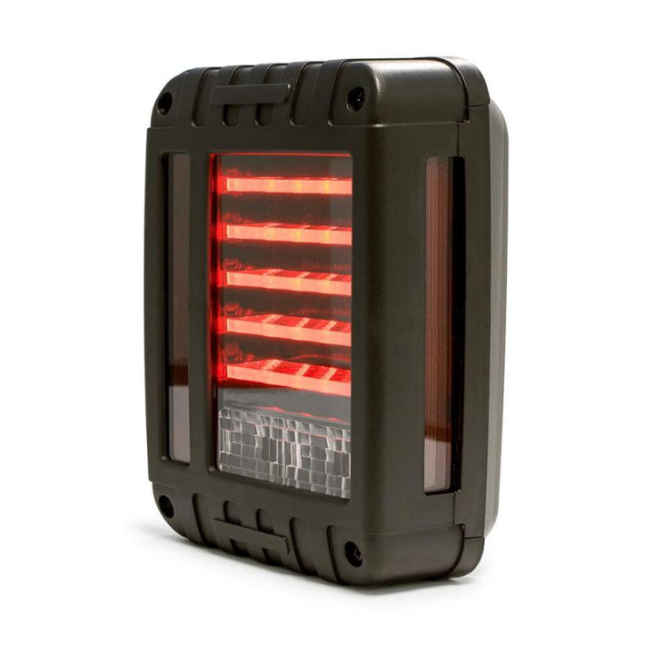 DV8 Offroad 07-18 Jeep Wrangler JK Octagon LED Tail Light - Bull Strap