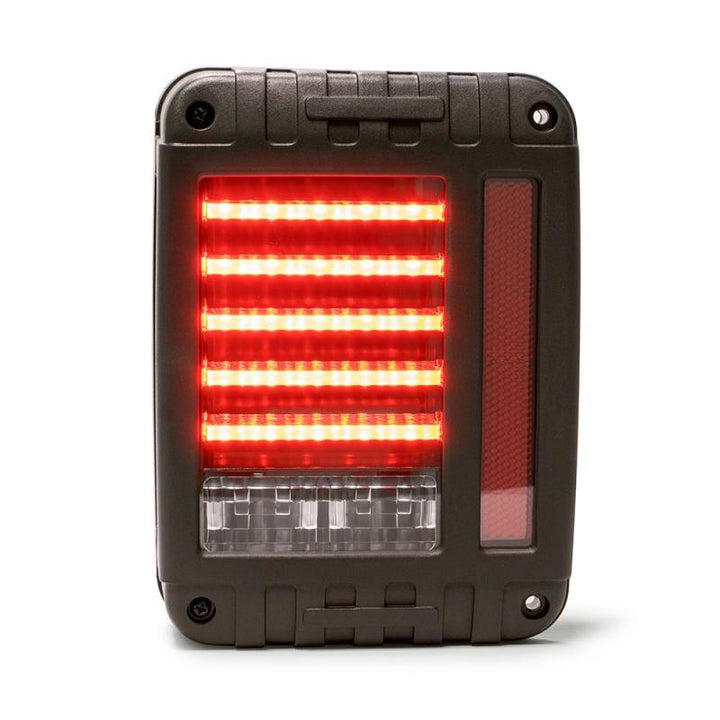 DV8 Offroad 07-18 Jeep Wrangler JK Octagon LED Tail Light - Bull Strap