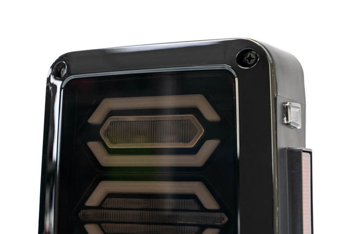 DV8 Offroad 07-18 Jeep Wrangler JK Octagon LED Tail Light - Bull Strap