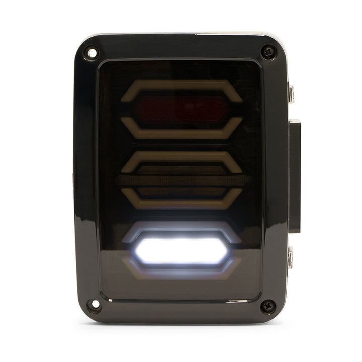 DV8 Offroad 07-18 Jeep Wrangler JK Octagon LED Tail Light - Bull Strap