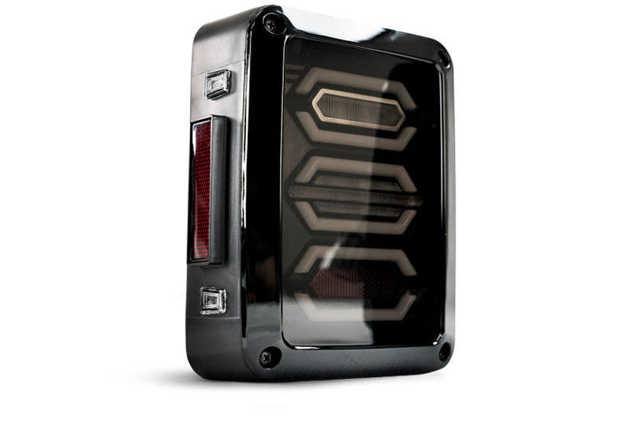 DV8 Offroad 07-18 Jeep Wrangler JK Octagon LED Tail Light - Bull Strap