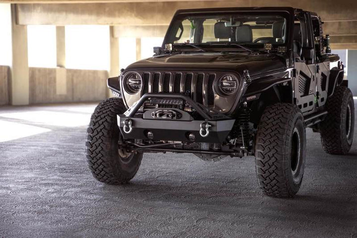 DV8 Offroad 07-23 Jeep Wrangler JK/JL & Gladiator JT FS-15 Series Front Bumper - Bull Strap