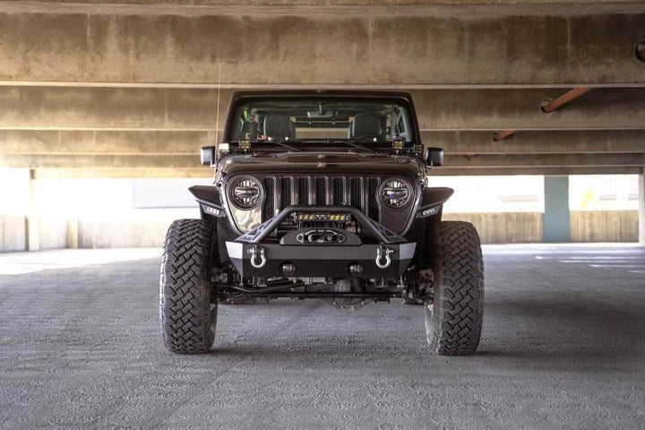 DV8 Offroad 07-23 Jeep Wrangler JK/JL & Gladiator JT FS-15 Series Front Bumper - Bull Strap