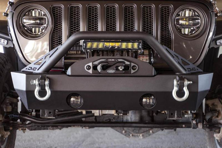 DV8 Offroad 07-23 Jeep Wrangler JK/JL & Gladiator JT FS-15 Series Front Bumper - Bull Strap