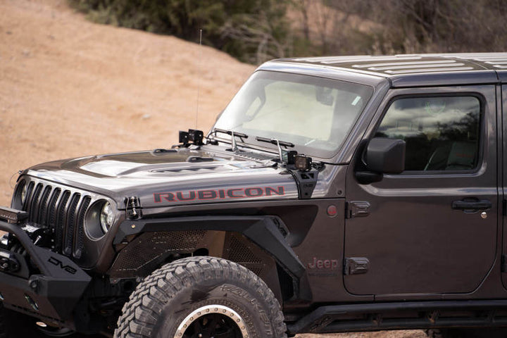 DV8 Offroad 18-22 Jeep Gladiator JT Cowl Light Bar Bracket - Bull Strap