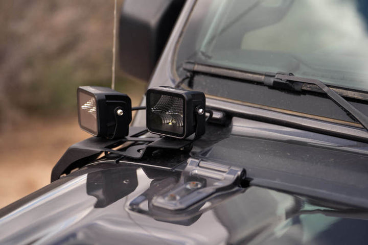 DV8 Offroad 18-22 Jeep Gladiator JT Cowl Light Bar Bracket - Bull Strap