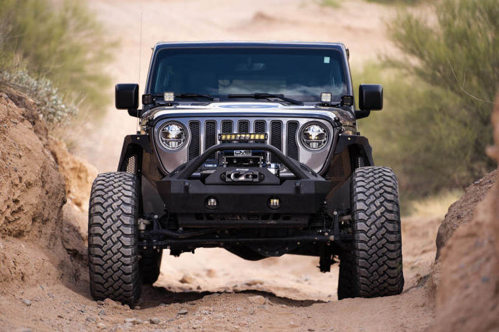 DV8 Offroad 18-22 Jeep Gladiator JT Cowl Light Bar Bracket - Bull Strap