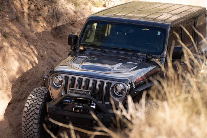 DV8 Offroad 18-22 Jeep Gladiator JT Cowl Light Bar Bracket - Bull Strap