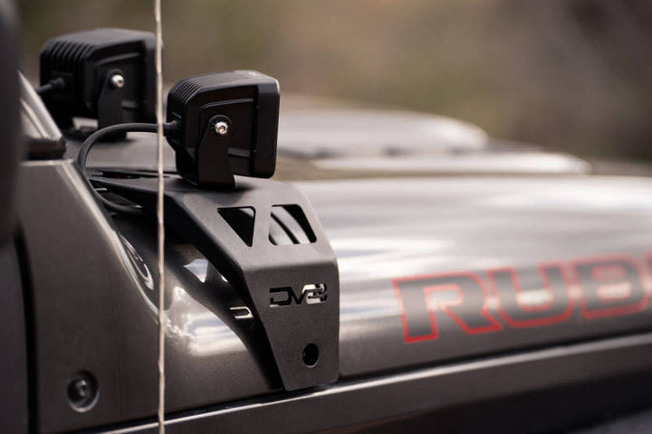 DV8 Offroad 18-22 Jeep Gladiator JT Cowl Light Bar Bracket - Bull Strap