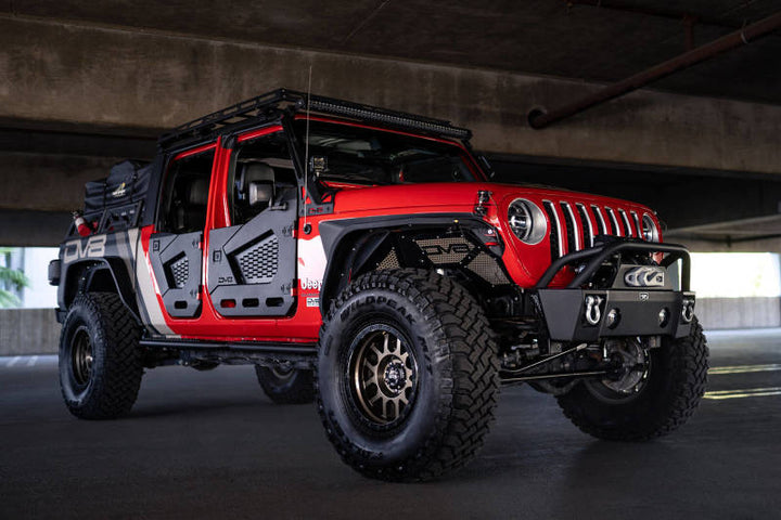 DV8 Offroad 18-22 Jeep Wrangler JL/JT Spec Series Half Doors - Front Set - Bull Strap